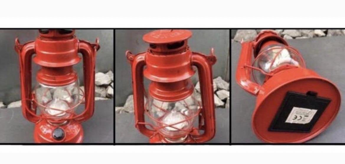 Nieuwe Rode Stormlamp Kampeerlamp diverse Rugzakken/Tassen, Ophalen, Nieuw