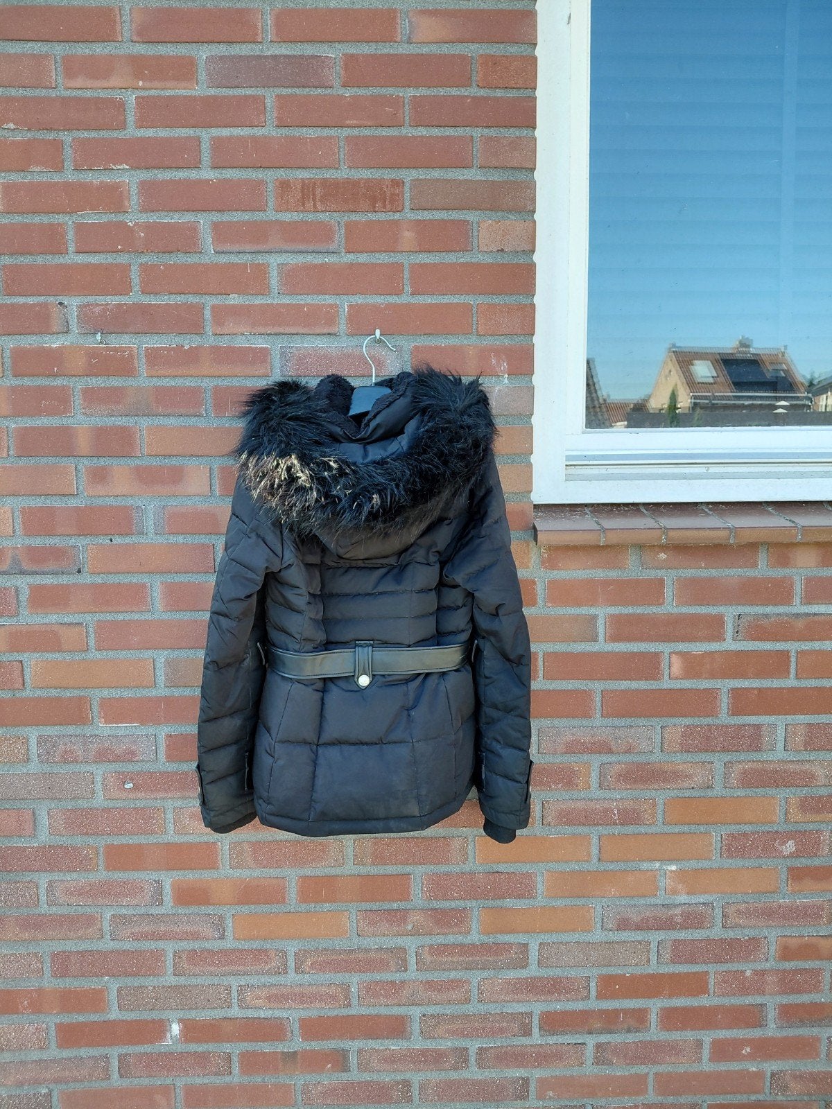 Morgan dameswinterjas maat S met warme bontrand, Kleding | Dames, Zwart, Maat 36 (S), Gedragen, Morgan