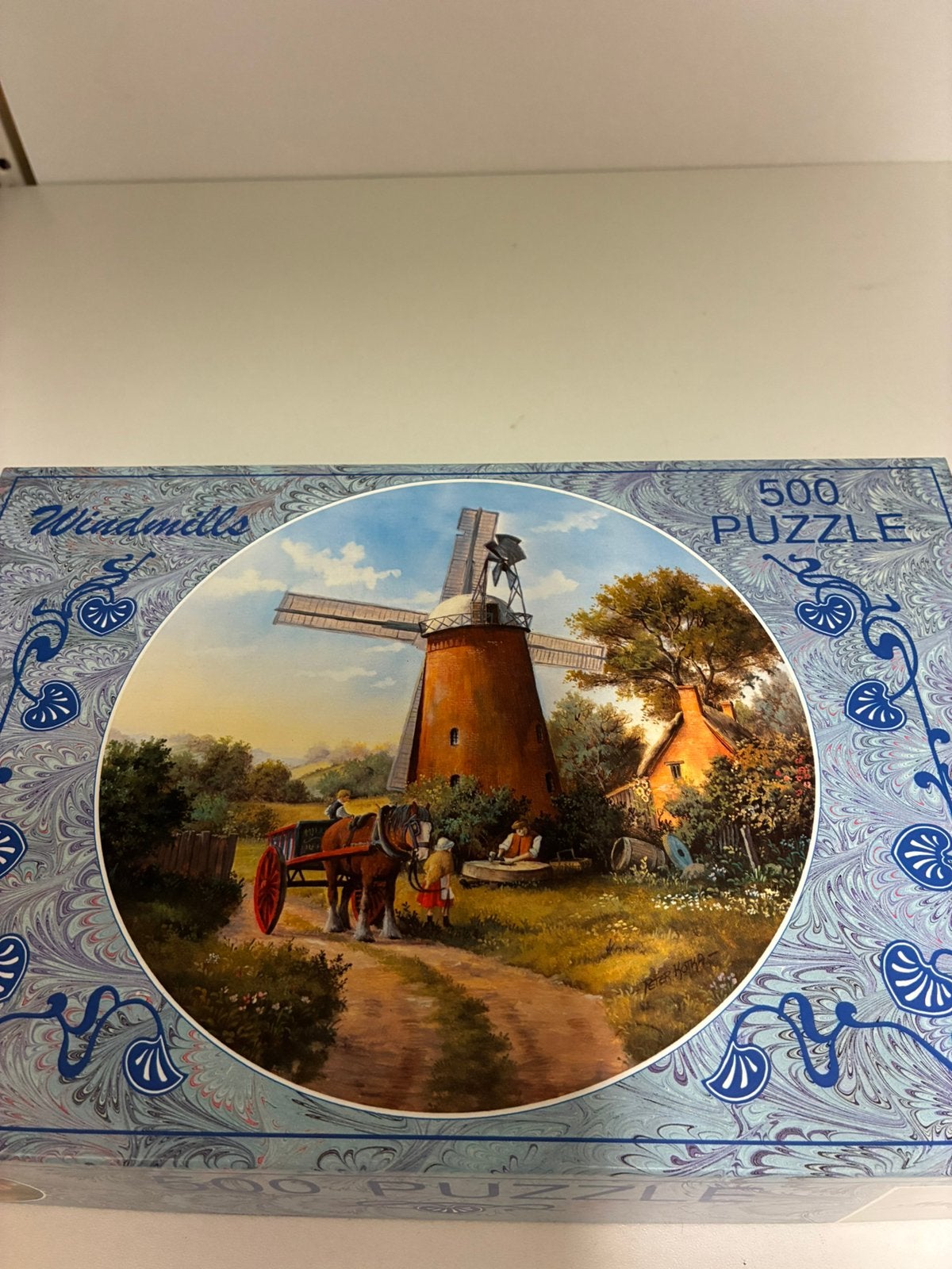 Ronde Legpuzzel Master-line Windmills 500 stukjes, Ophalen of Verzenden, 500 t/m 1500 stukjes, Zo goed als nieuw