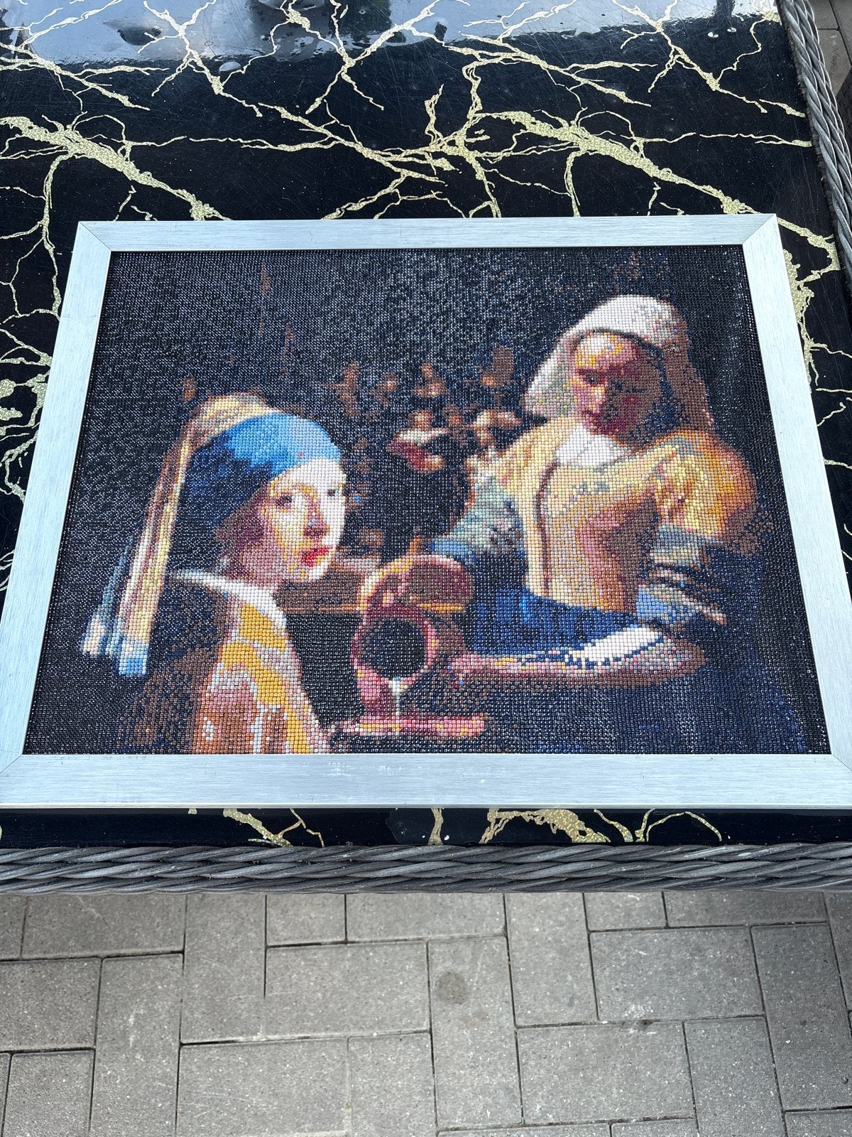 Diamond Painting: Het Melkmeisje & Meisje met de Parel, Portret of Personen, Ophalen of Verzenden, Klassiek, Ingelijst