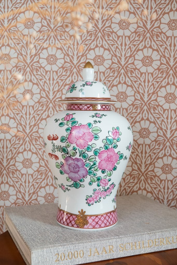 Vintage dekselvaas Gold Imari Japan Handpainted, Antiek en Kunst, Ophalen of Verzenden