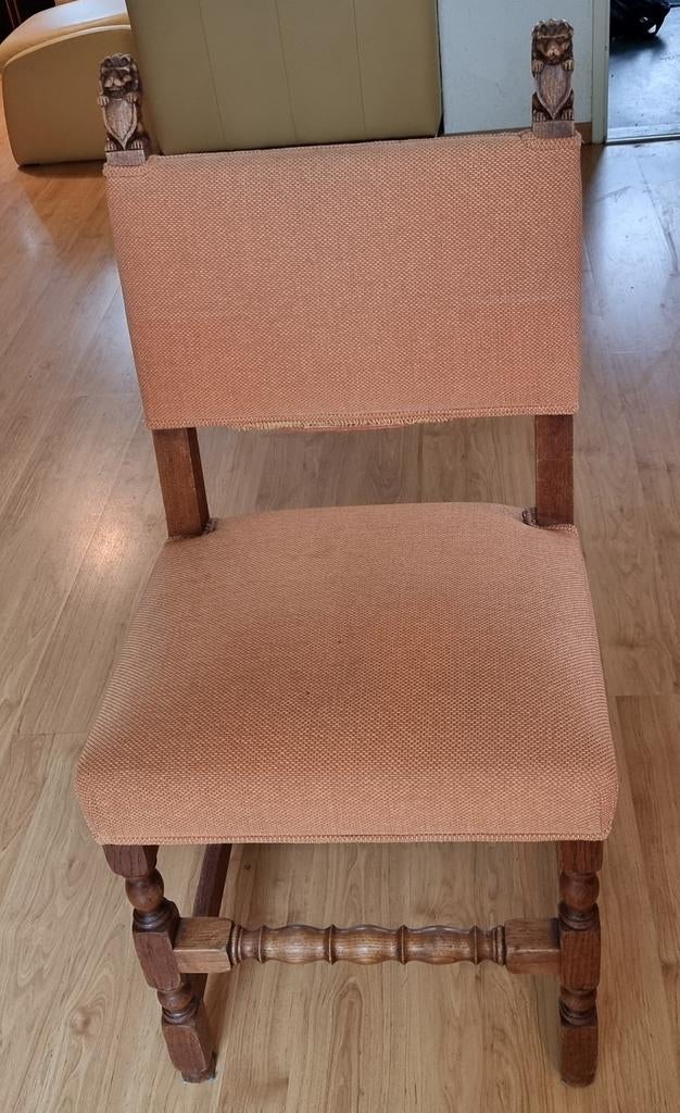 4 antieke stoelen met leeuwenkop gratis, Ophalen of Verzenden