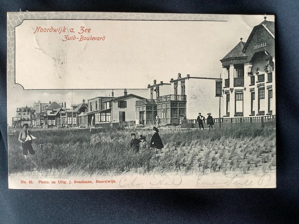 Noordwijk 1903 Zuid Boulevard, Verzamelen, Ansichtkaarten | Nederland, Ophalen of Verzenden, Voor 1920, Ongelopen, Zuid-Holland