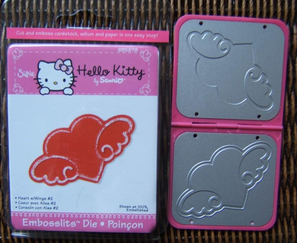 Sizzix Hello Kitty embosslits, 2 soorten., Hobby en Vrije tijd, Kaarten | Zelf maken, Nieuw, Pons of Mal, Kind, Ophalen of Verzenden