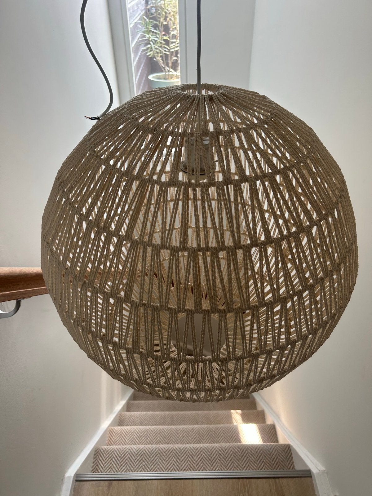 Grote Zuiver bol hanglamp - Model 5002806, Ophalen of Verzenden, Zo goed als nieuw, Overige materialen