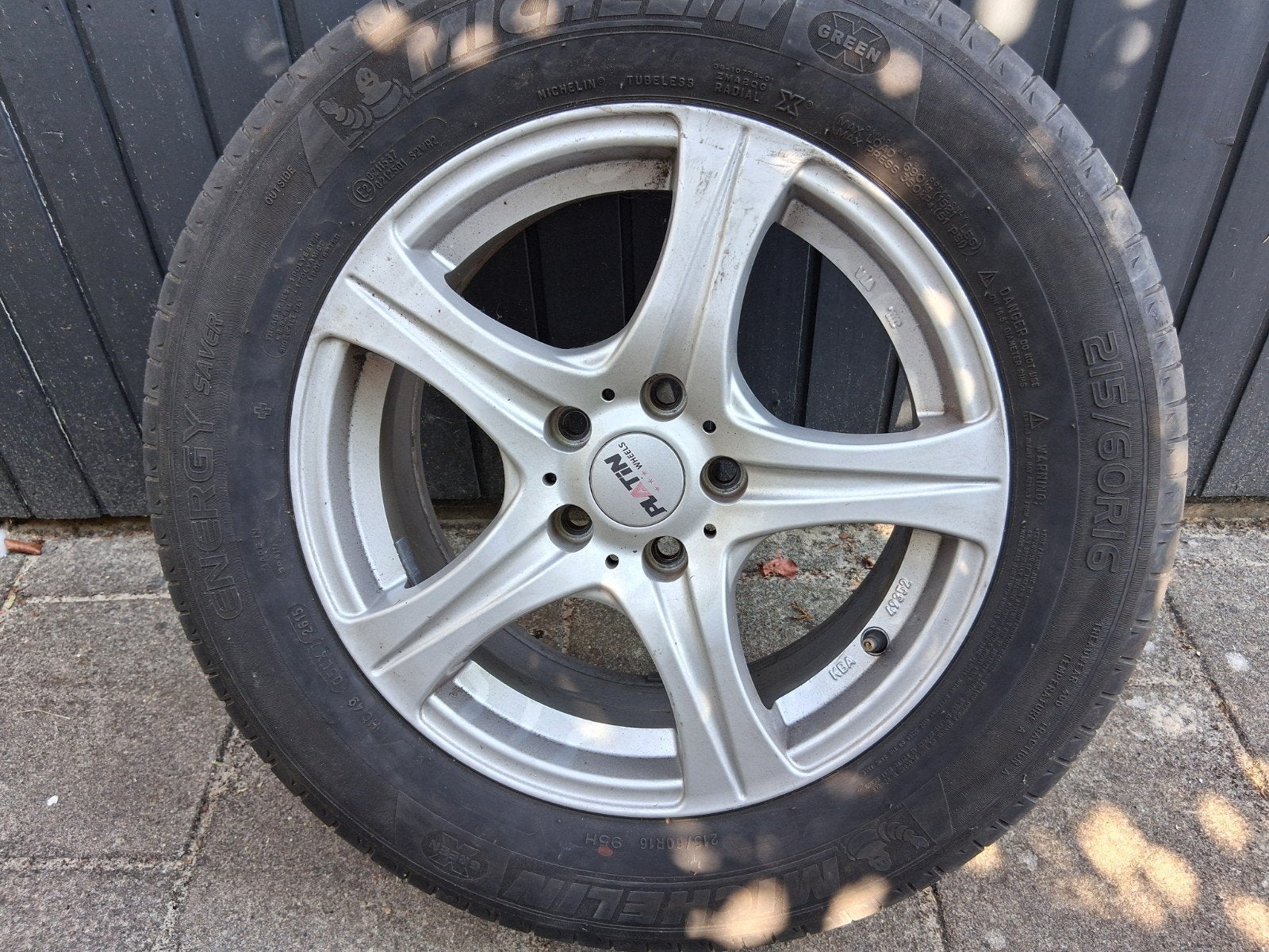 Band met aluminium velg 215/60R16, Ophalen of Verzenden, Gebruikt