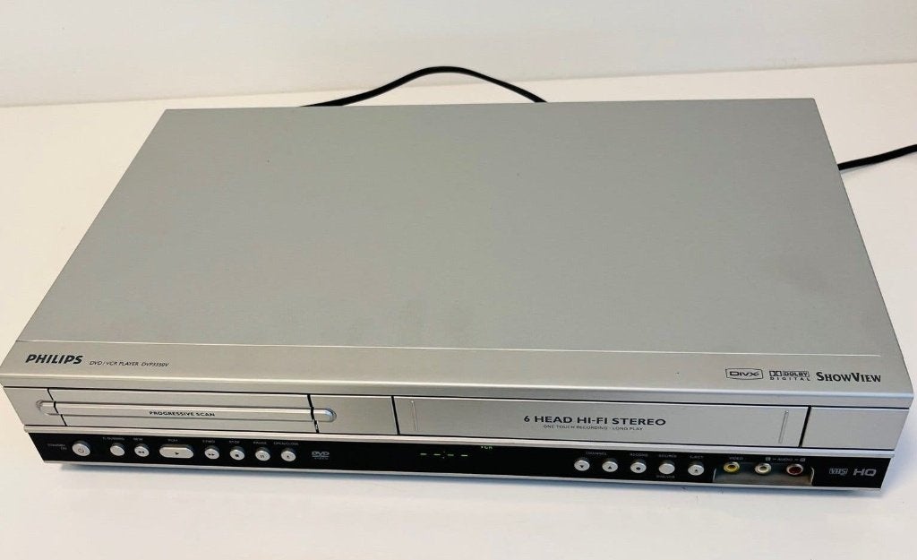 Philips 6 koppen Hifi Stereo DVD en VHS Videorecorder, Ophalen of Verzenden, Gebruikt, Philips