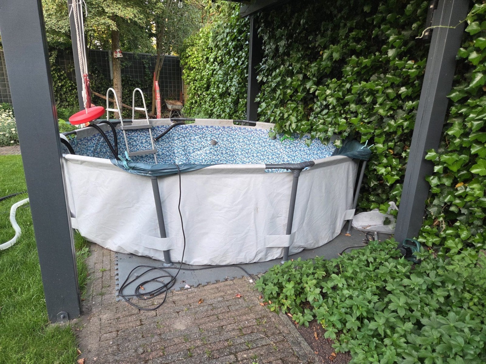 Compleet zwembad met zonnecollector en accessoires, Ophalen