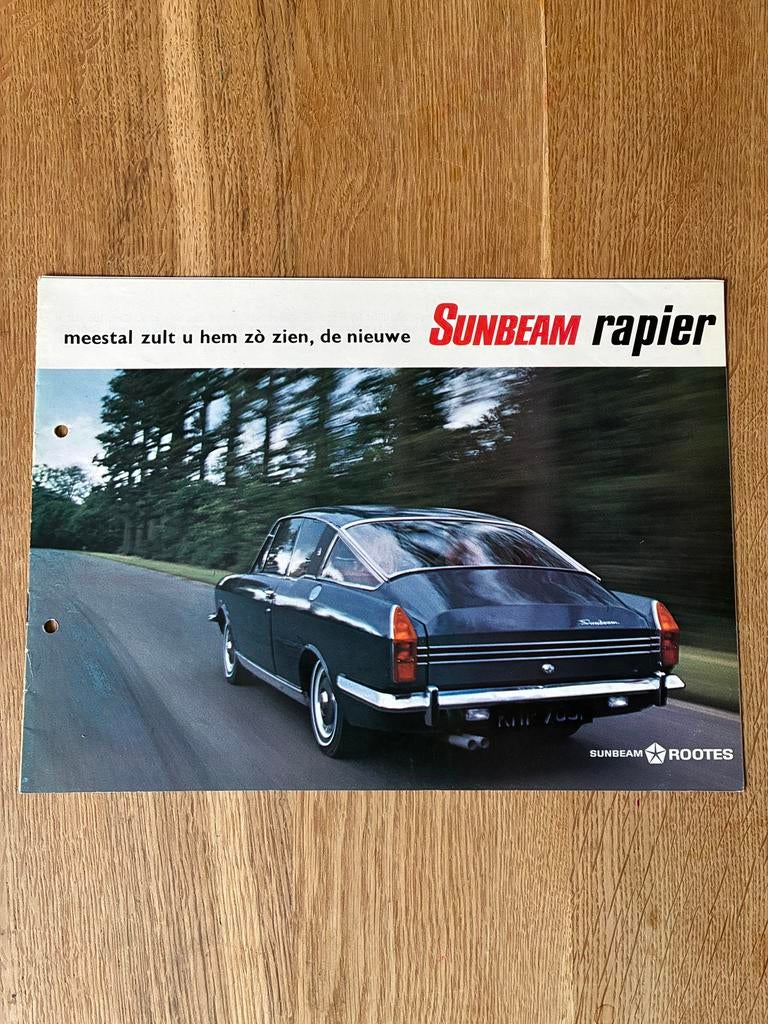 Sunbeam Rapier brochure, Ophalen of Verzenden, Zo goed als nieuw, Overige merken