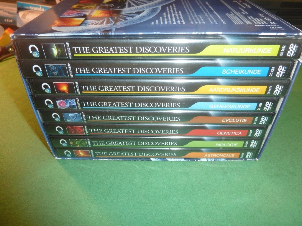 The great discoveries 8 dvd-box Discovery WETENSCHAP, Cd's en Dvd's, Dvd's | Documentaire en Educatief, Engels, Verzenden, Alle leeftijden