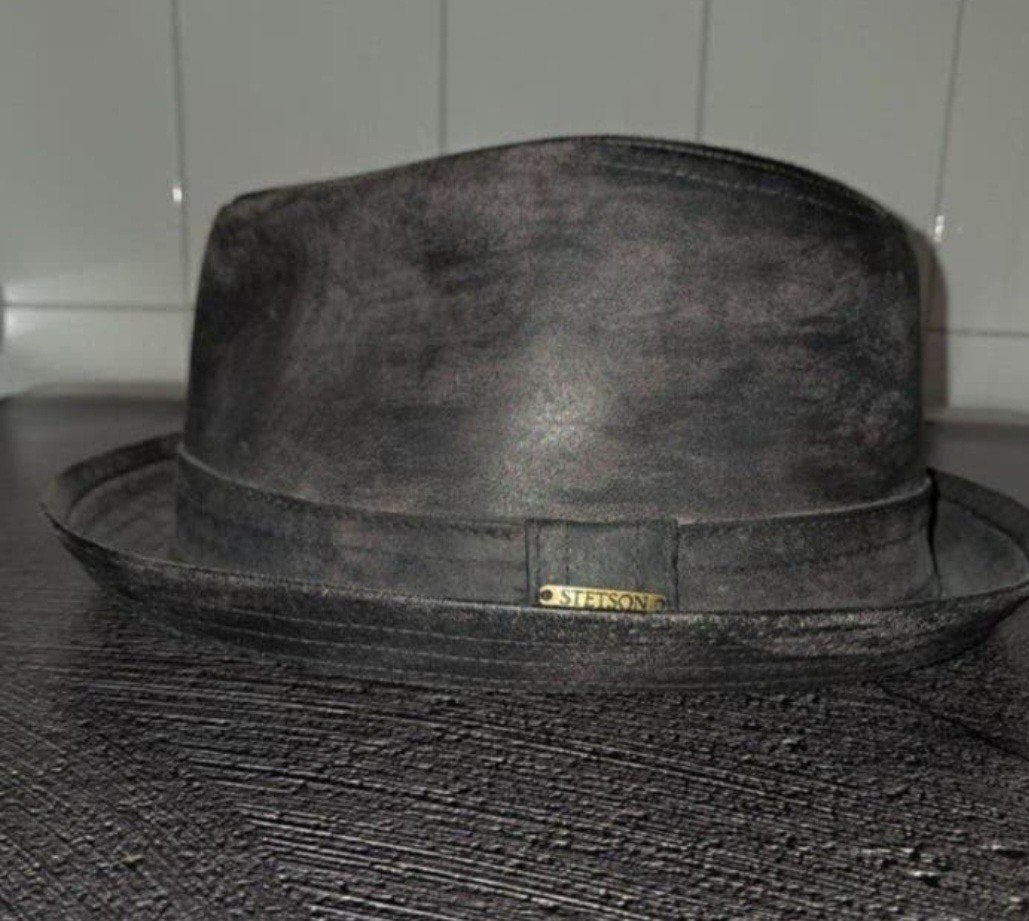 Stetson hoed leer, Ophalen, 60 cm (XL, 7½ inch) of meer, Stetson, Hoed