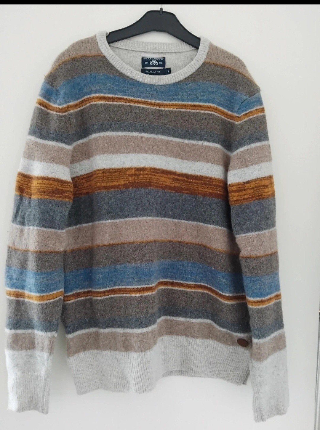 State of Art gestreepte lamswollen  trui - Maat M, Kleding | Heren, State of Art, Ophalen of Verzenden, Zo goed als nieuw, Meerkleurig
