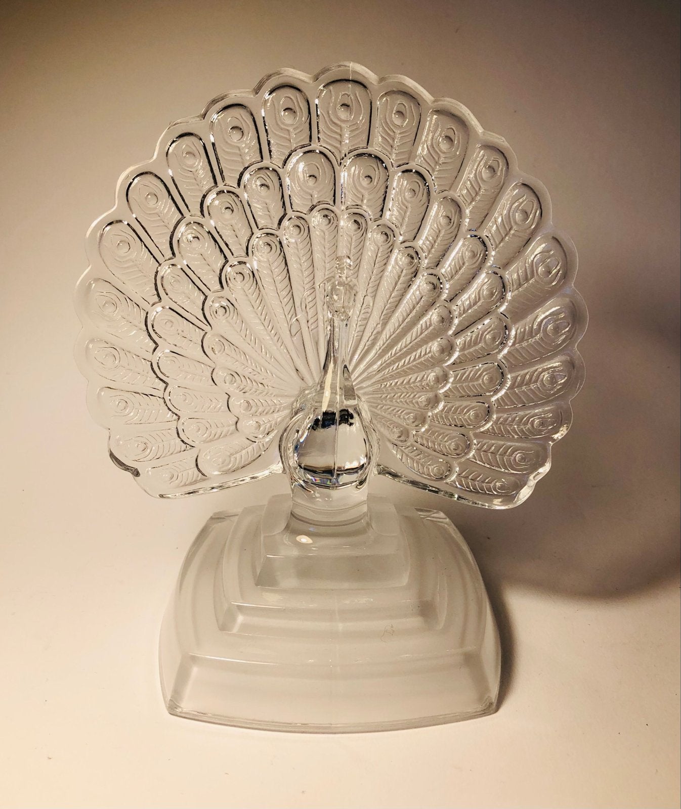 Glazen Pauw Decoratie - Cristal d’Arques uit Frankrijk, Antiek en Kunst, Antiek | Glas en Kristal, Ophalen of Verzenden