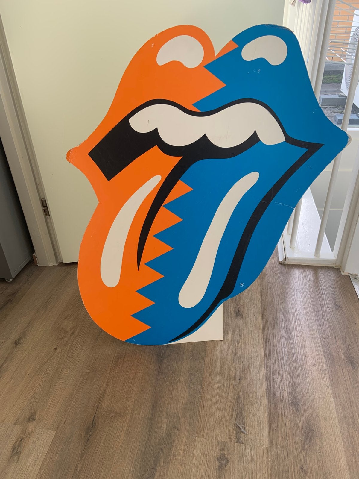 The Rolling Stones groot reclamebord, Ophalen, Zo goed als nieuw, Deurposter of groter, Film en Tv