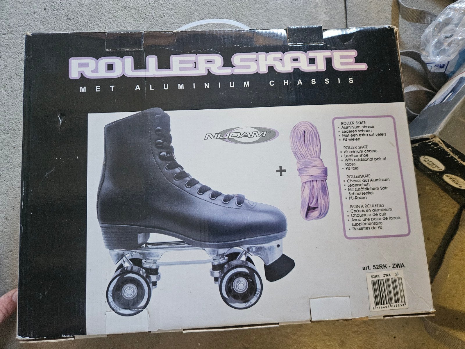 Nudam Roller Skates met Roze Veters - Maat 39, Ophalen, Gebruikt, Dames