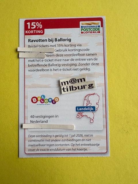 Ravotten bij Ballorig 15% korting, Drie personen of meer, Kortingsbon, Overige typen