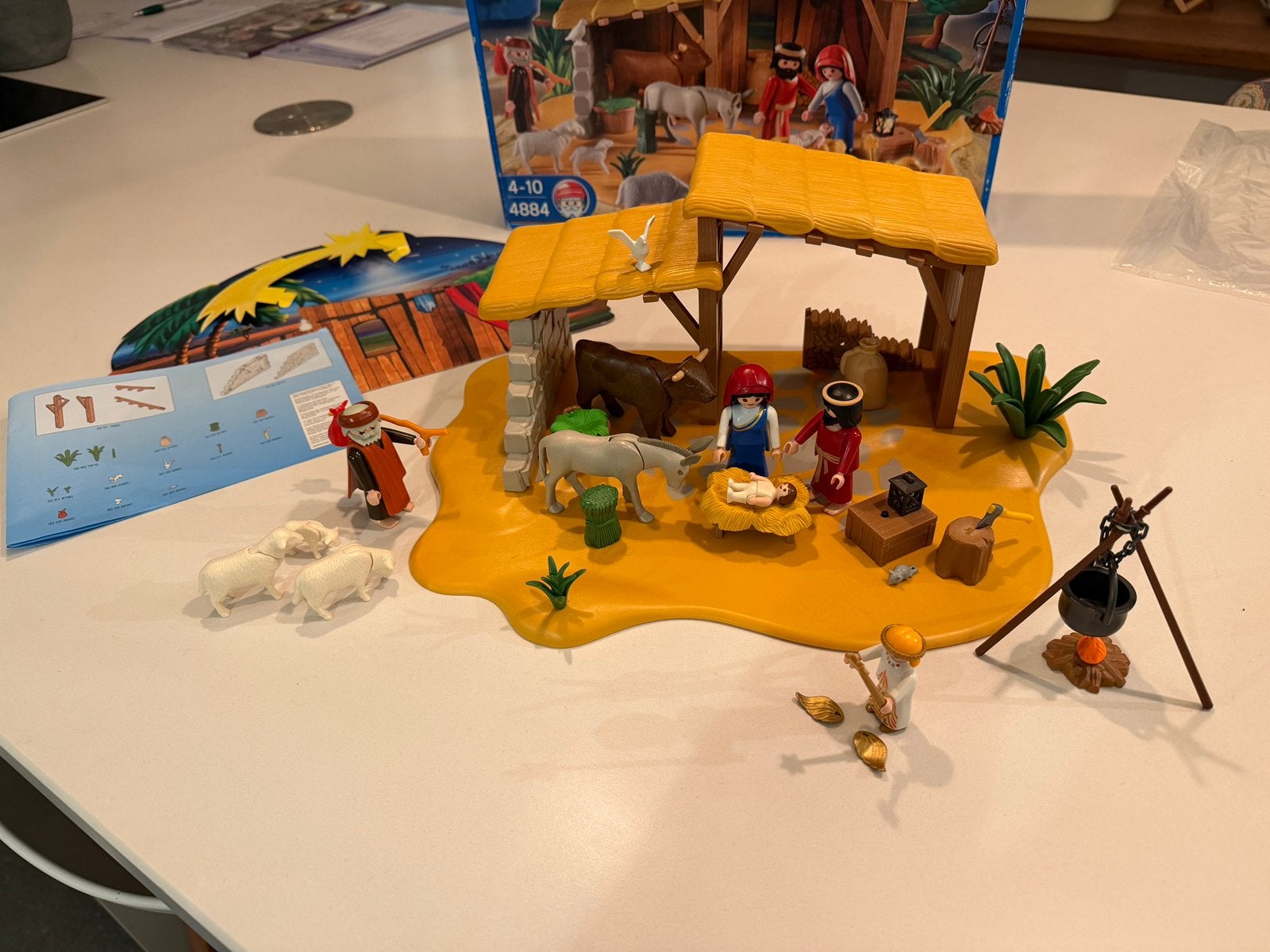 Playmobil kerststal 4884, Gebouw, Complete set, Ophalen of Verzenden, Zo goed als nieuw