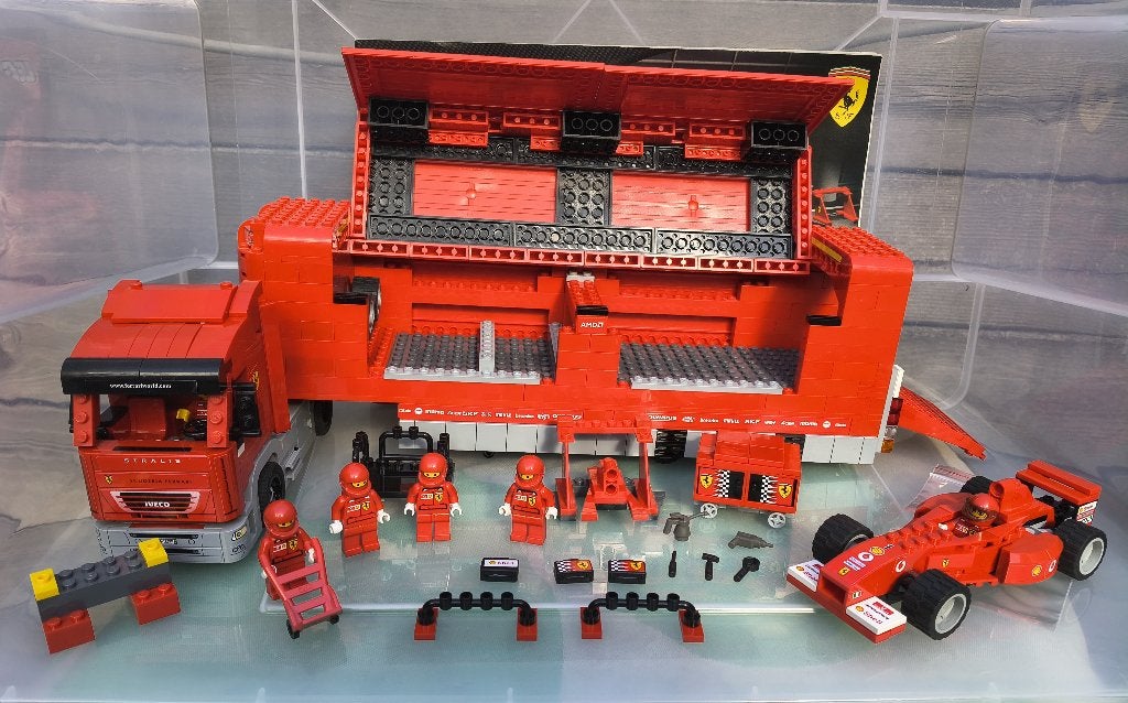 Lego 8654 Racers Scuderia Ferrari Truck, Gebruikt, Lego, Ophalen of Verzenden, Racers