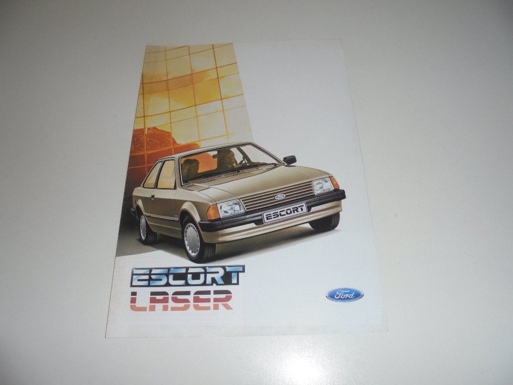 brochure Ford Escort Laser  1985, Ophalen of Verzenden, Zo goed als nieuw, Ford