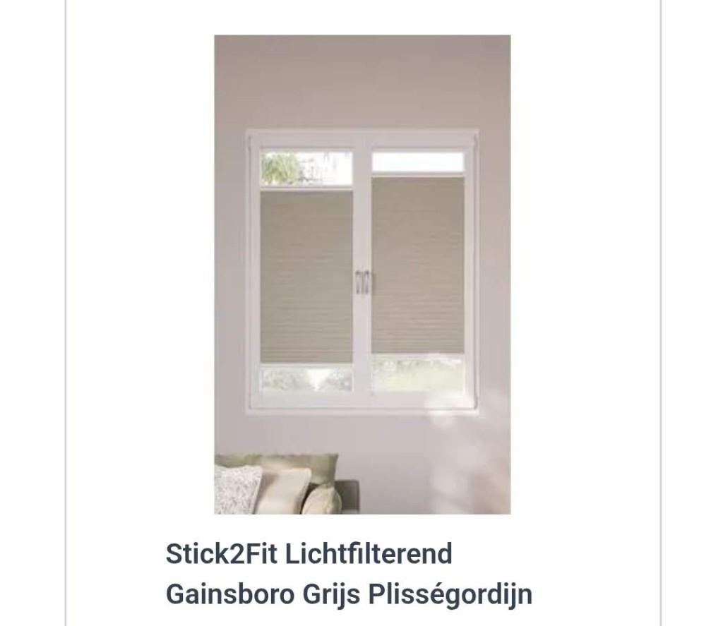 Nieuw in doos: Plissé raamdecoratie, ophangen zonder boren!, Huis en Inrichting, Stoffering | Gordijnen en Lamellen, Ophalen, 100 tot 150 cm