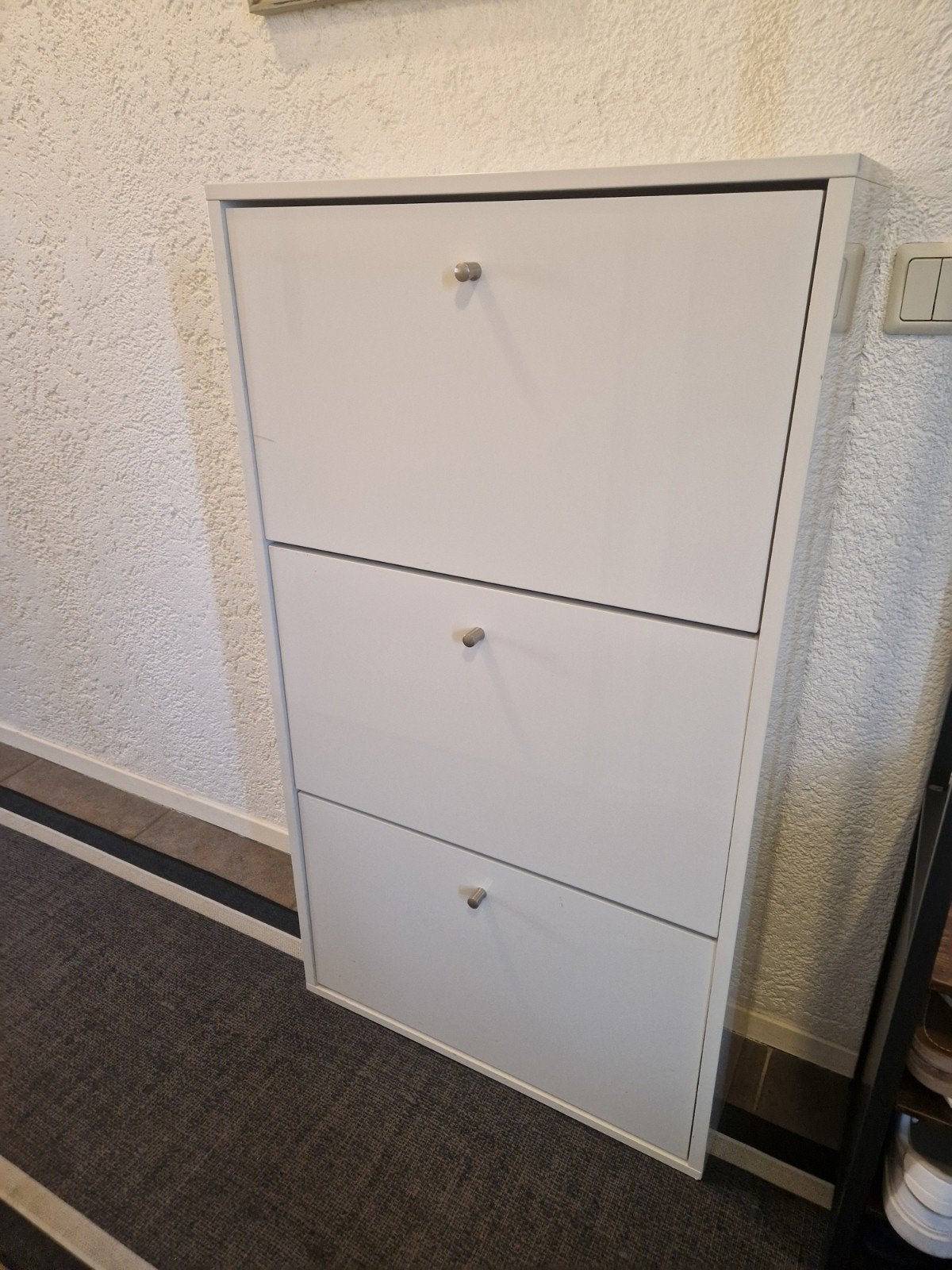 Schoenenkast hoogglans wit, Ophalen, Gebruikt, Modern