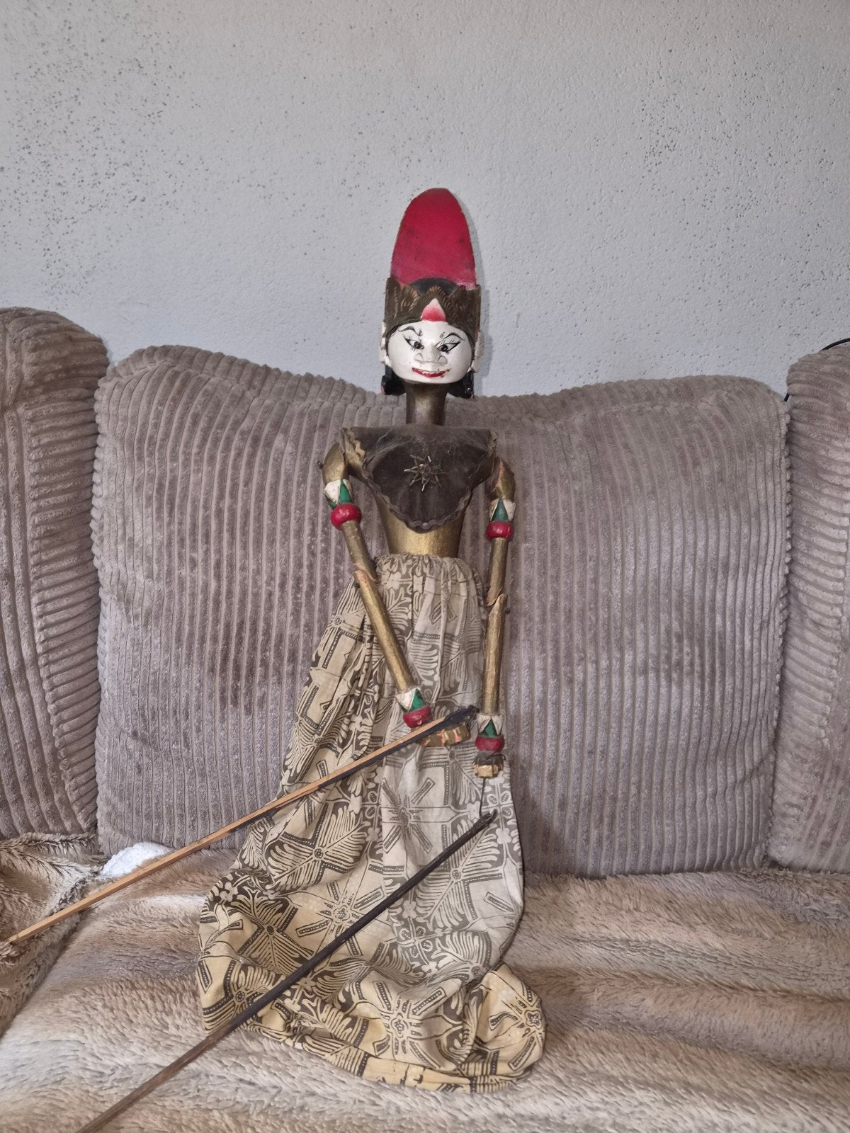 Set van 2 Vintage Indonesische Wayang Golek Poppen, Verzamelen, Ophalen of Verzenden, Gebruikt, Pop