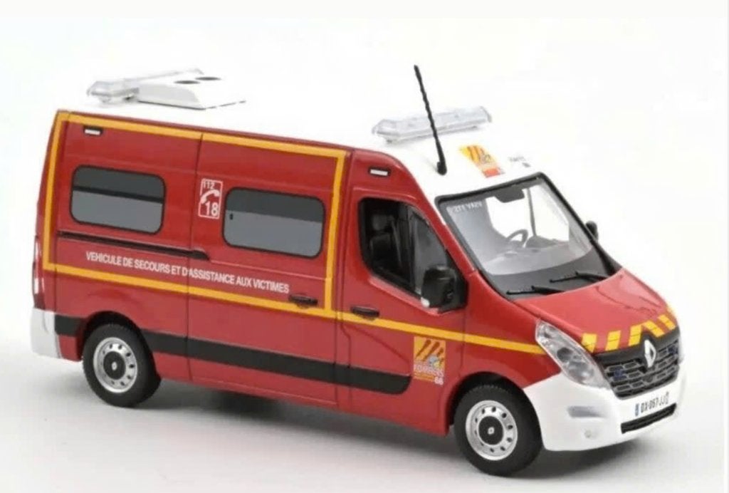 Renault Master 2014 Pompiers VSAV 1/43 NOREV ref. 518787, Verzenden, Nieuw, Bus of Vrachtwagen, Norev