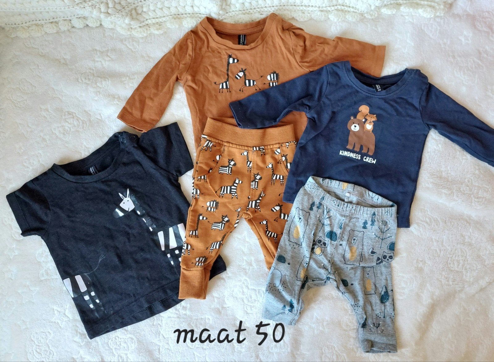 Diverse Babykleding pakket maat 50 en 56 - Jongen, Zo goed als nieuw, Setje, Jongetje, Diverse merken