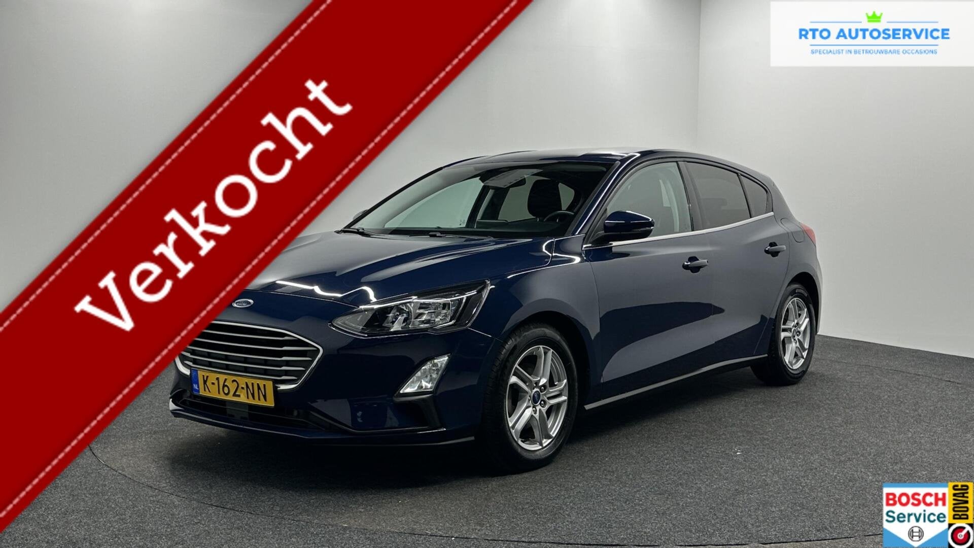 Ford Focus 1.0 EcoBoost Hybrid Trend Edition Business CAMERA, Auto's, Stof, Gebruikt, Met garantie (alle), Blauw