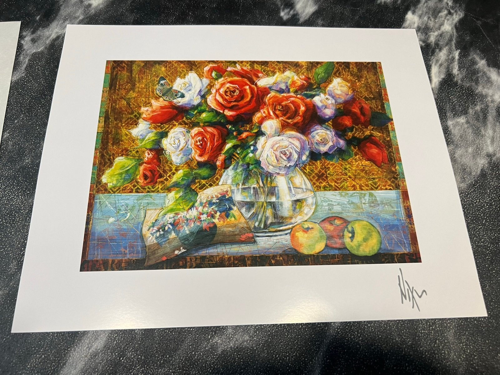 Lithograph Peter Nixon Flower Study GAUGIN, Ophalen of Verzenden