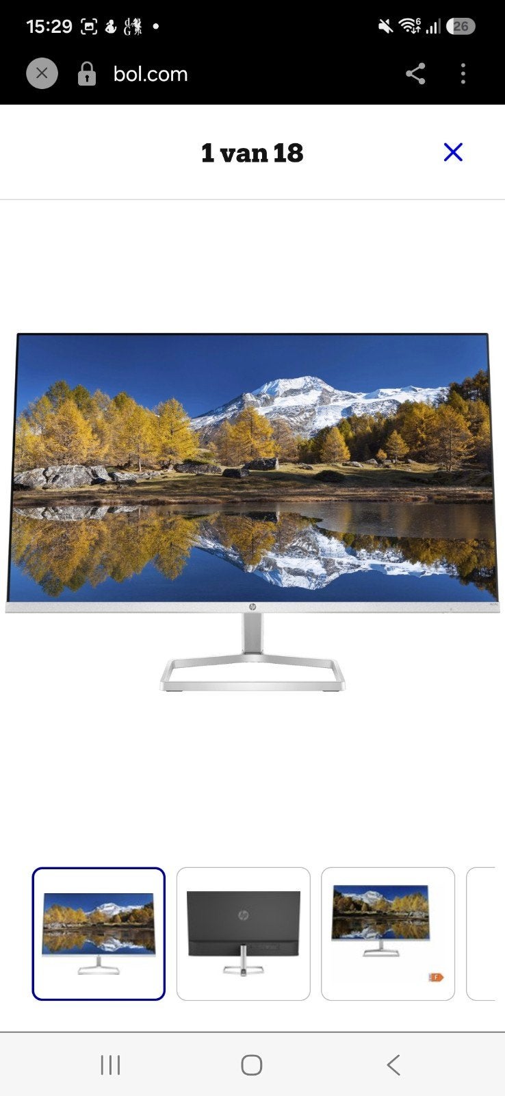 HP 27f Monitor - Full HD IPS Scherm, Ophalen, Hp, HDMI, IPS