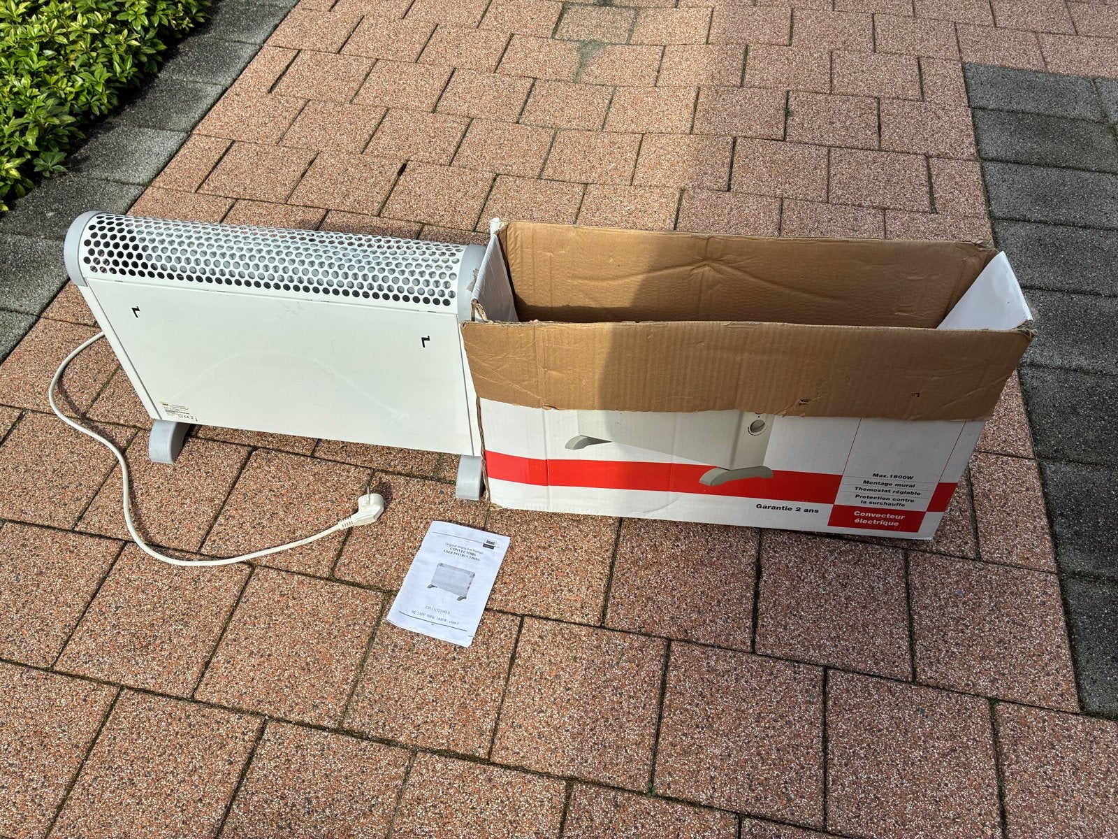 Elektrische Convectorkachel 1800W - Zo goed als nieuw, Huis en Inrichting, Ophalen, Overige soorten, Elektrisch, Zo goed als nieuw