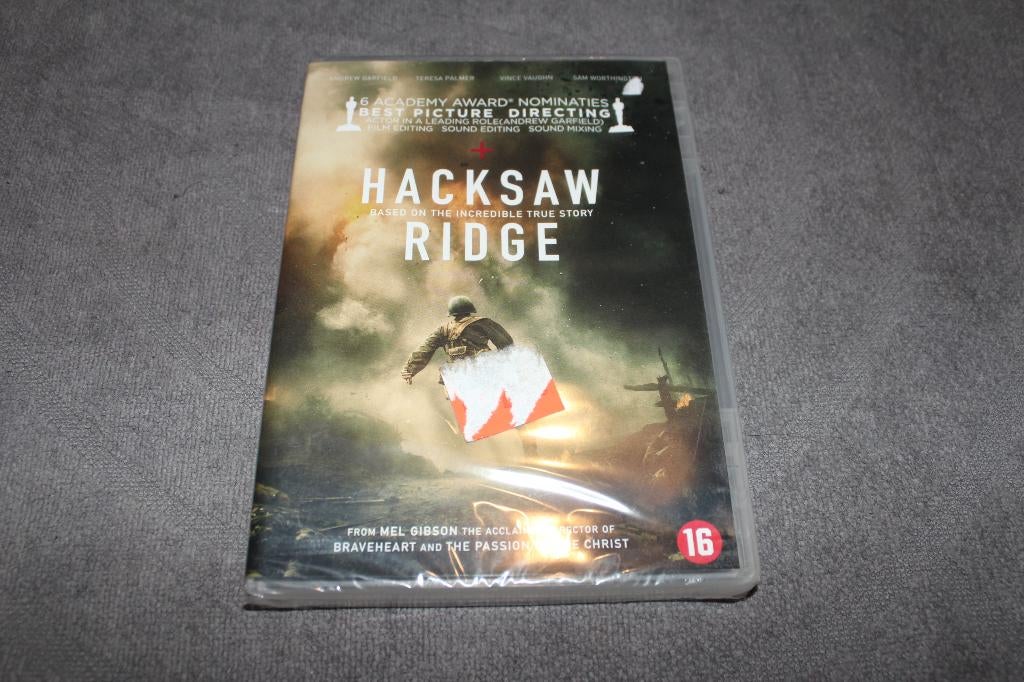 DVD Hacksaw Ridge, Cd's en Dvd's, Vanaf 16 jaar, Ophalen of Verzenden, Nieuw in verpakking, Waargebeurd drama