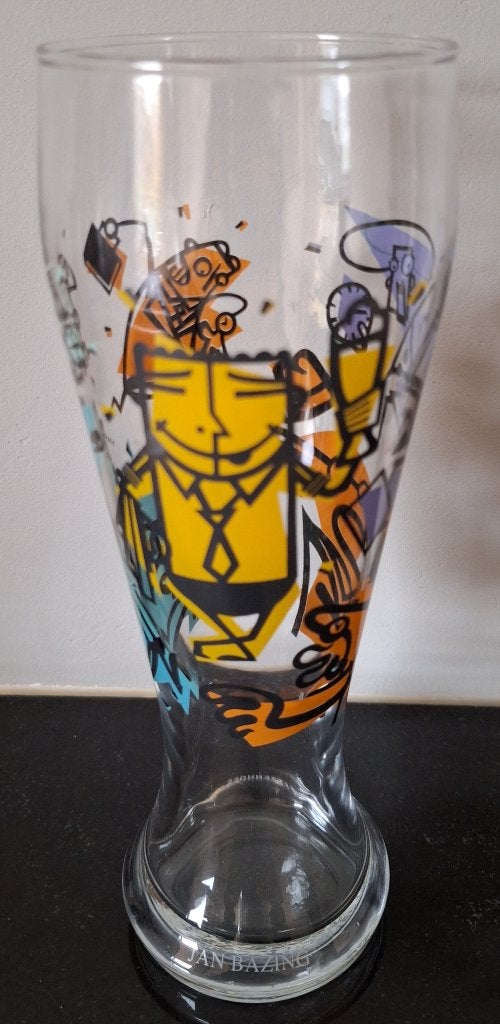 Ritzenhoff bierglas - Jan Bazing - Adv 05, Verzamelen, Glas en Borrelglaasjes, Ophalen of Verzenden, Zo goed als nieuw, Bierglas