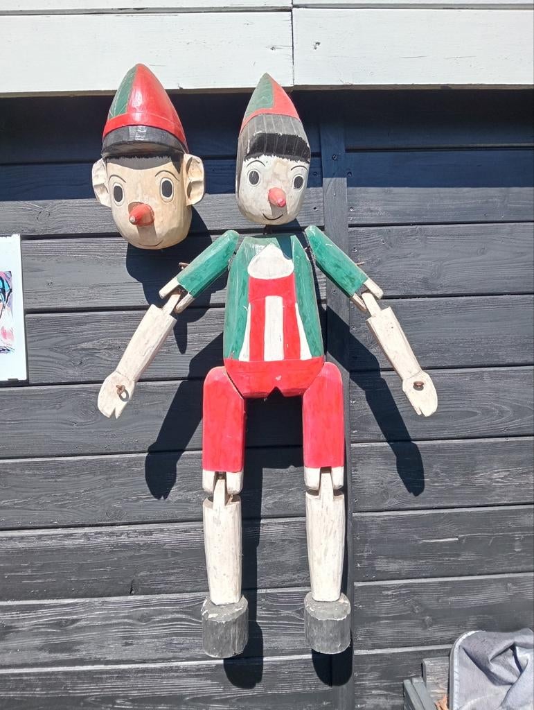 Houten Pinokkio pop - Decoratie, Antiek en Kunst, Ophalen
