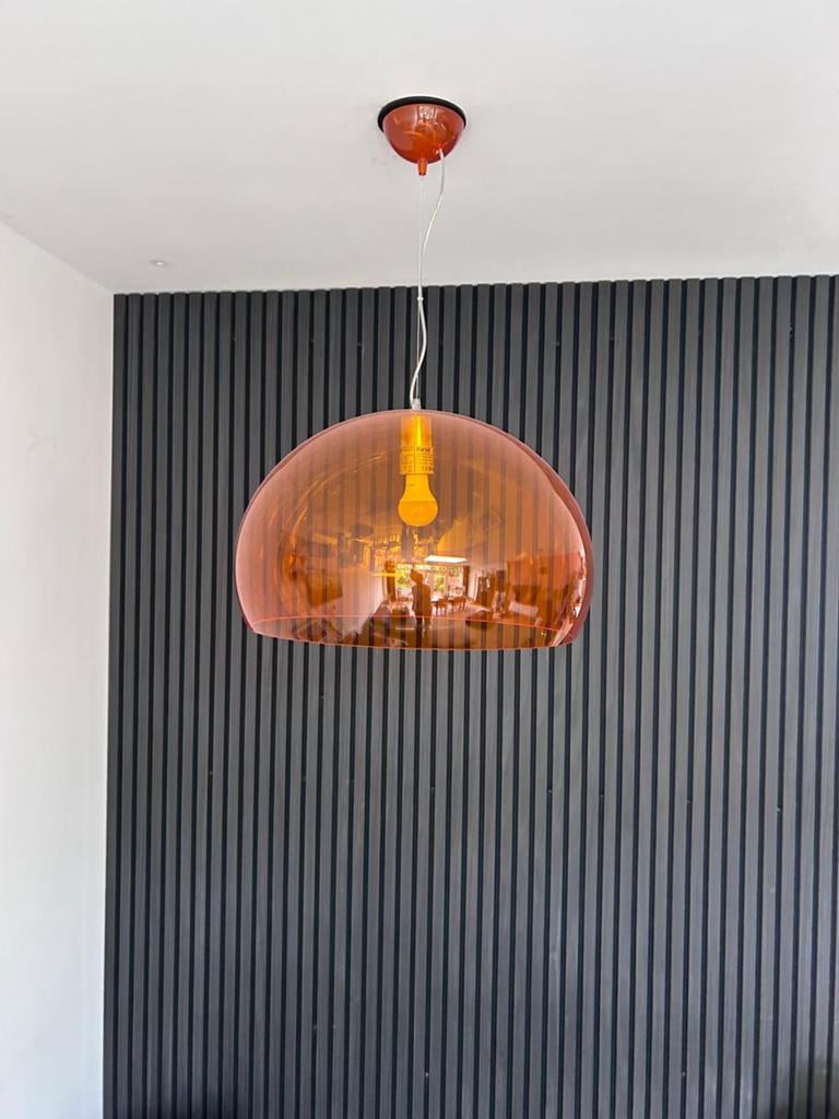 KARTELL Hanglamp Oranje, Ophalen of Verzenden, Gebruikt, Kunststof, Minder dan 50 cm