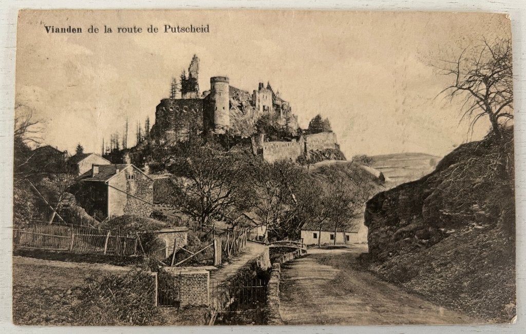 Oude Ansichtkaart  - Vianden - de la route de Putscheid, Ophalen of Verzenden, Voor 1920, Gelopen, België en Luxemburg