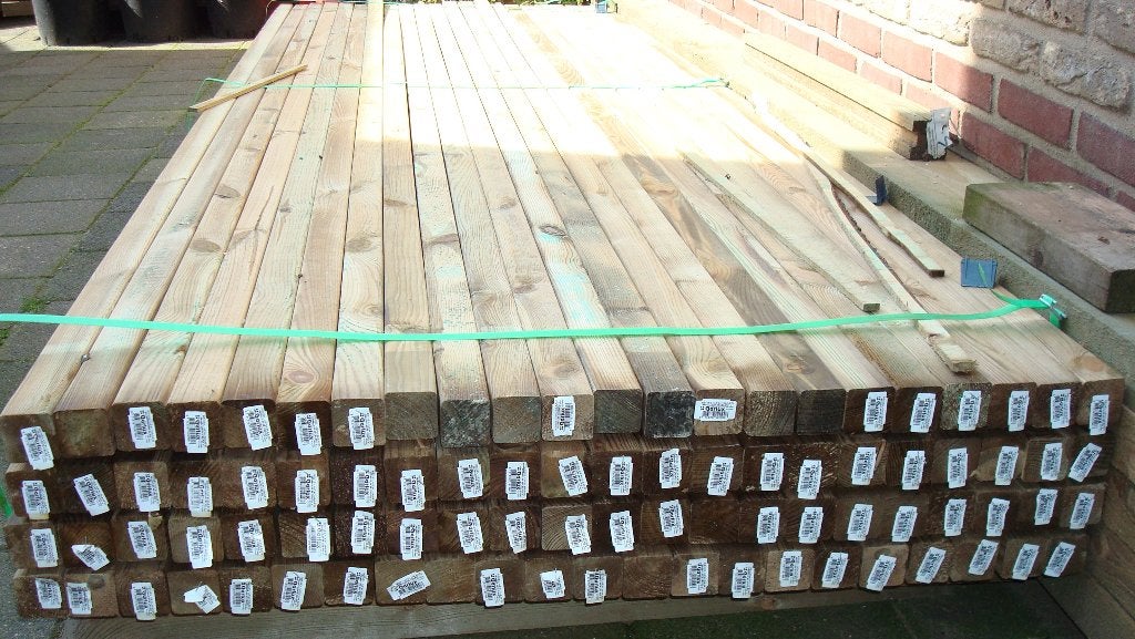 Regels Geimpregneerde geschaafd 44 x 44 mm, Ophalen, Nieuw, 250 cm of meer, Planken