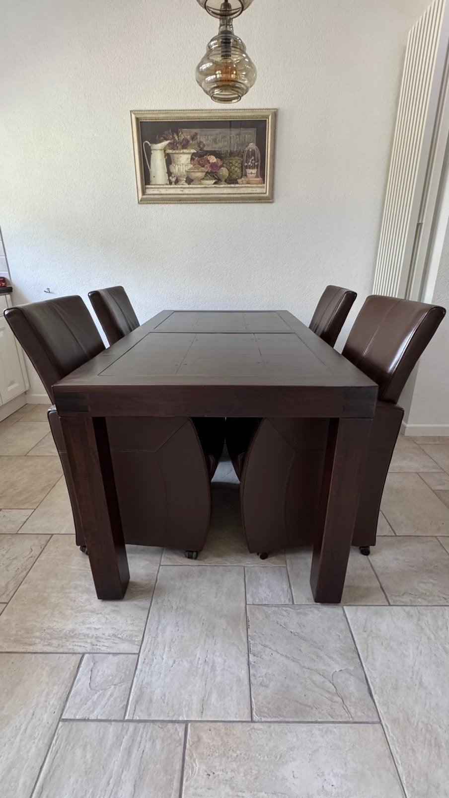 Leuke eetkamer-/keukenset 4 personen, Ophalen, Zo goed als nieuw, 4 tot 6 stoelen