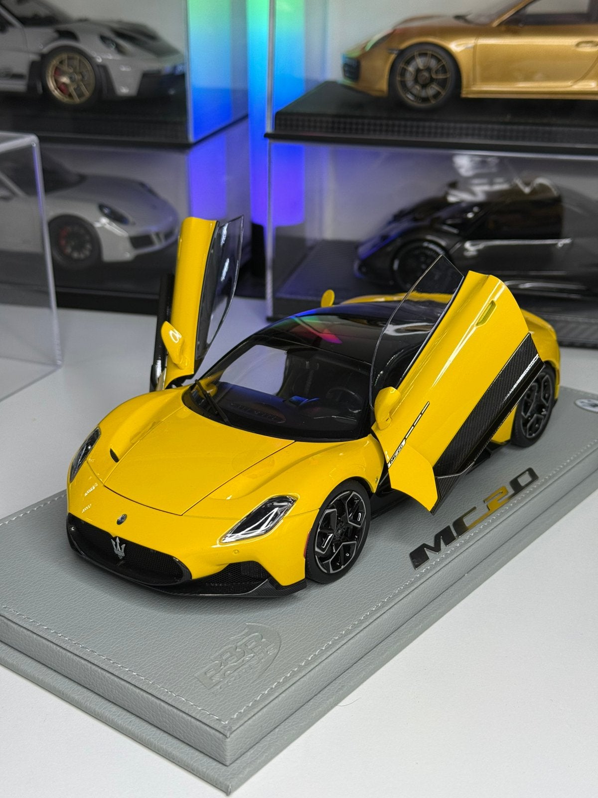 Maserati MC20 BBR 1/18 full open (limited 1/100), Ophalen of Verzenden, Zo goed als nieuw, Auto