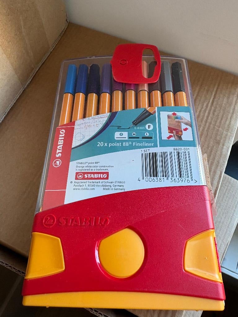 Stabilo Fineliners Point 88/20 20 stuks verpakking, Ophalen of Verzenden, Nieuw, Potlood of Stift