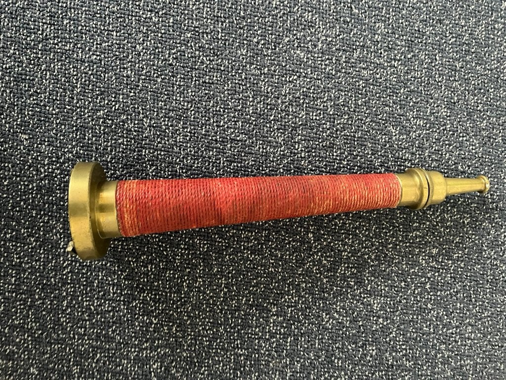 Antieke koperen brandweer straalpijp/brandspuitmond, Ophalen, Koper