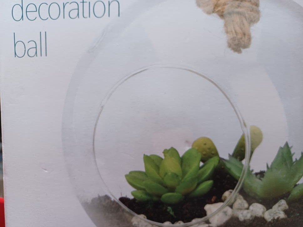 Glazen hangbol decoratie - voor plantjes of kaarsjes, Ophalen of Verzenden, Glas