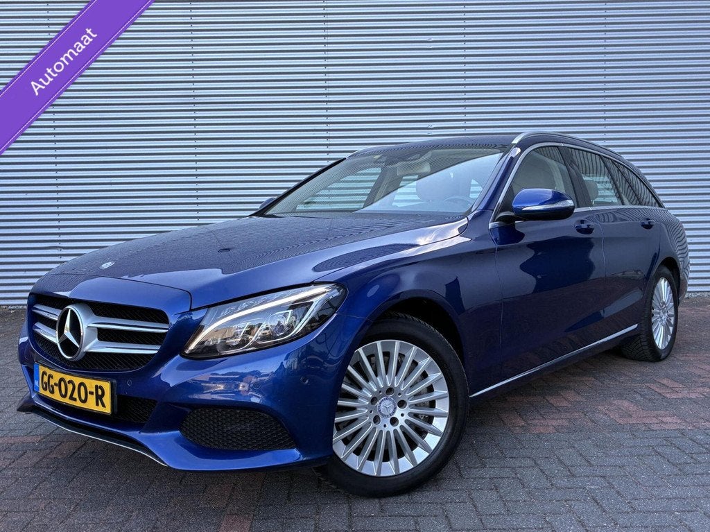 Mercedes C-klasse Estate 350 e Lease Edition Head Up Led Lee, Auto's, Automaat, Achterwielaandrijving, Gebruikt, Blauw