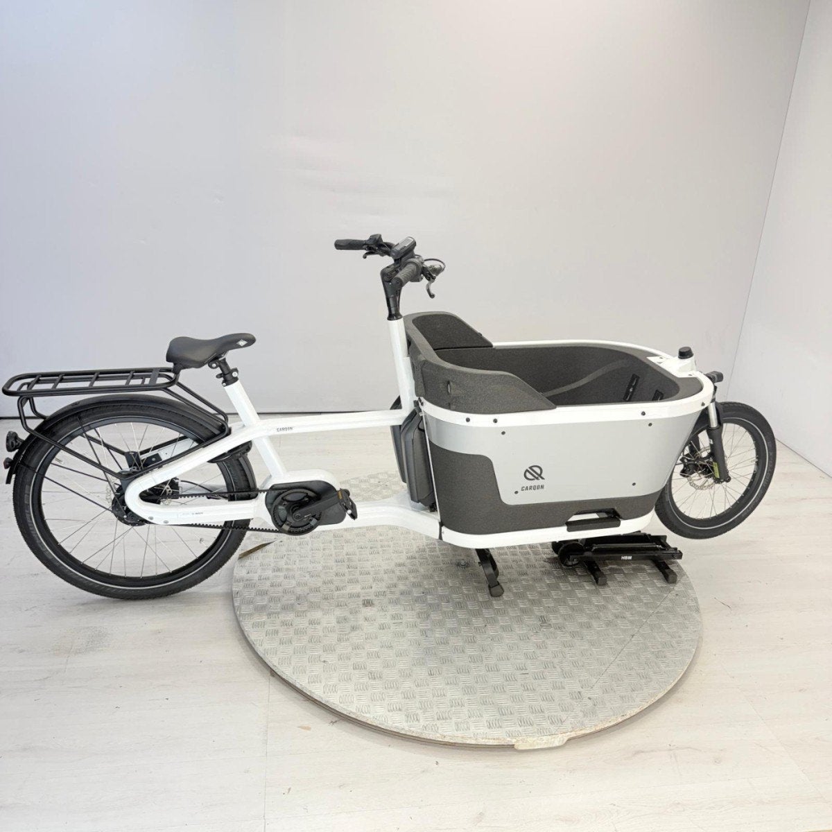 Carqon Cruise E2 | 500Wh | 1349KM | Bakfiets zwart Uni, Fietsen en Brommers, Gebruikt, -, -, Elektrisch