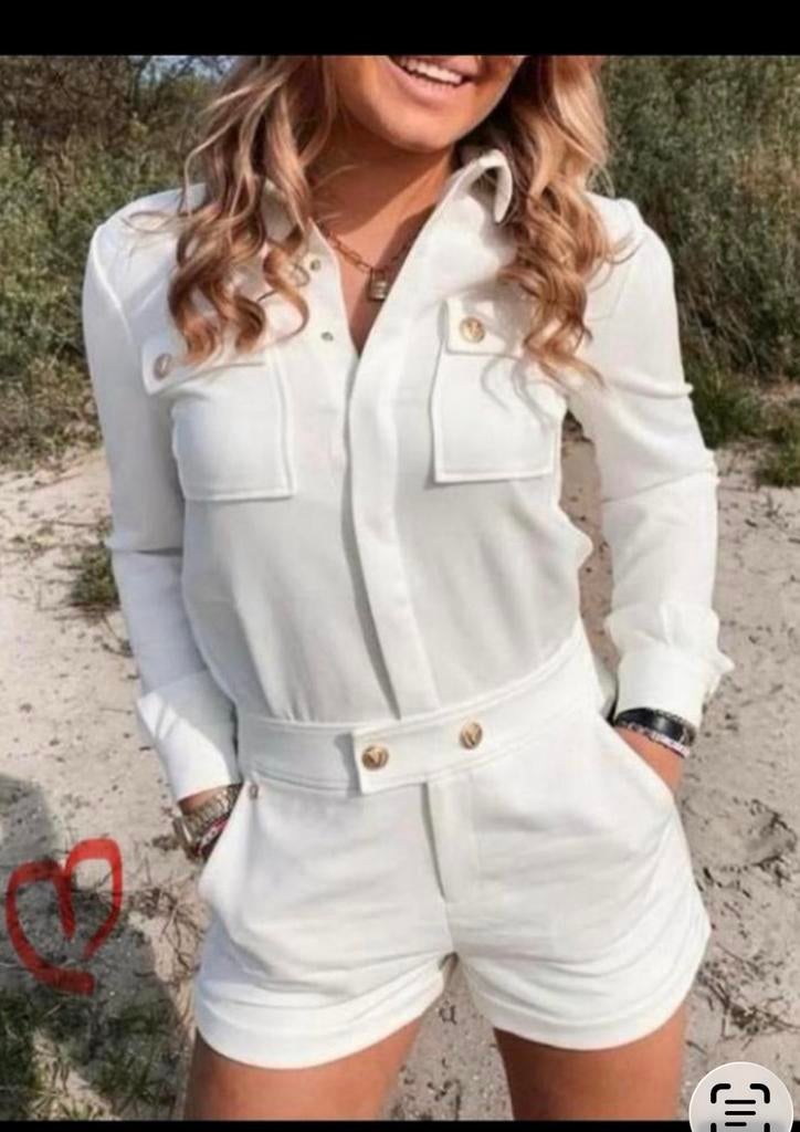 Off White JoshV, Josh V playsuit, broekpakje in maat S., Kleding | Dames, Jumpsuits, Ophalen of Verzenden, Zo goed als nieuw, Maat 36 (S)