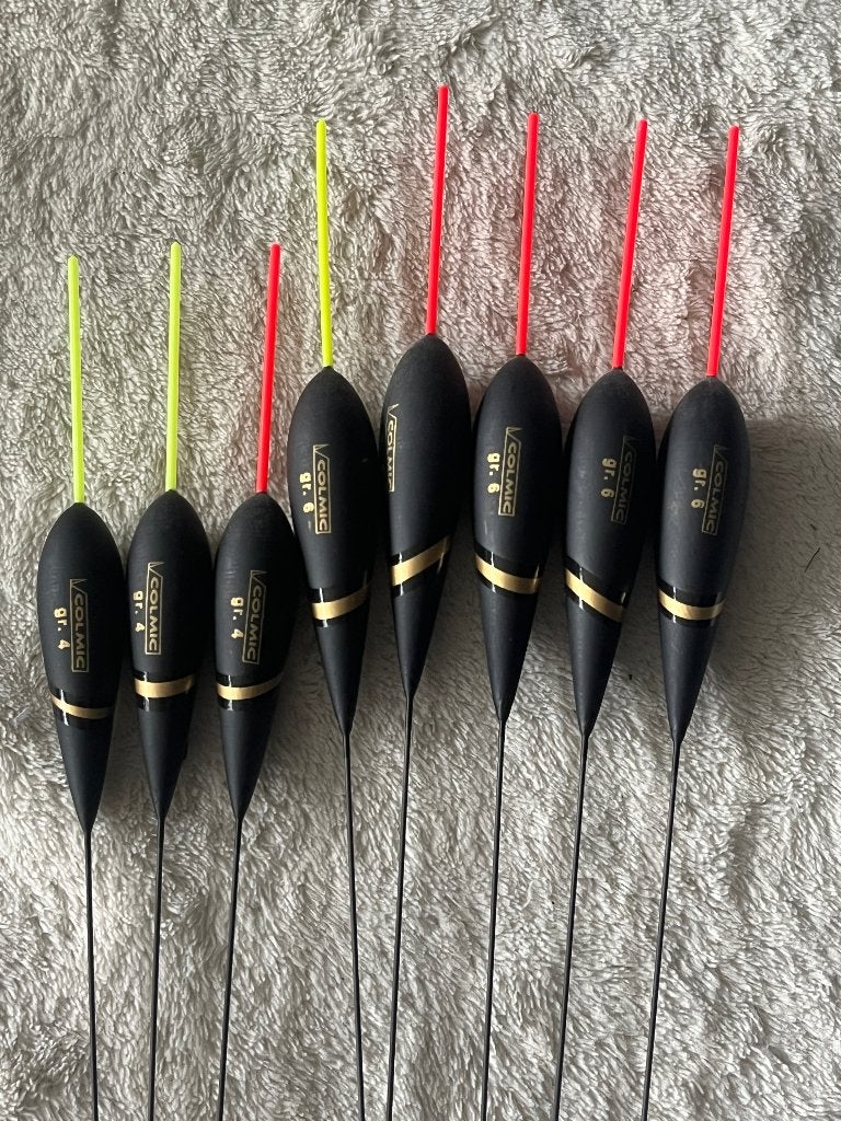 adv 372 / NIEUW set 8 dobbers COLMIC, Ophalen of Verzenden, Nieuw, Dobber of Lood