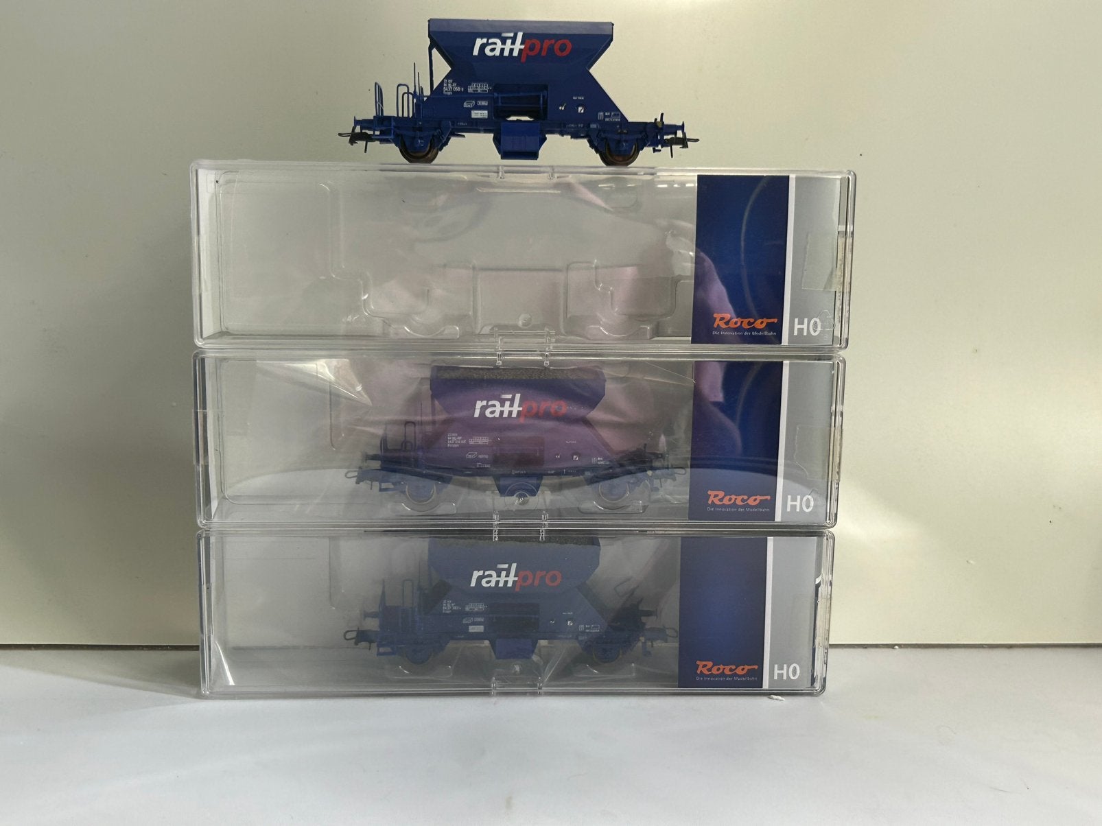 Drie Roco Railpro Fccpps H0 Wagons, Gelijkstroom, Ophalen of Verzenden, Roco, Nieuw