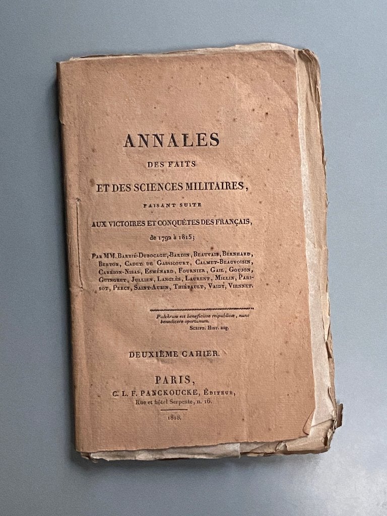 Franse militaire uitgave (1818)  over de Coalitieoorlogen., Ophalen of Verzenden, Landmacht, Overige gebieden, Boek of Tijdschrift