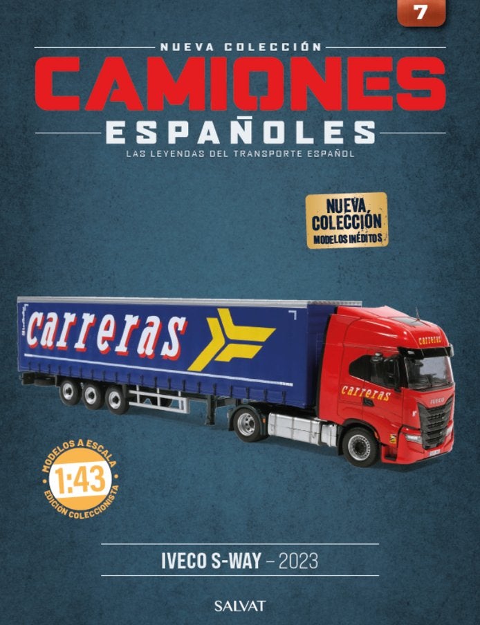 Iveco S-Way '22 Transportes Carreras 1/43 Camiones Espagne 7, Hobby en Vrije tijd, Modelauto's | 1:43, Verzenden, Nieuw, Bus of Vrachtwagen